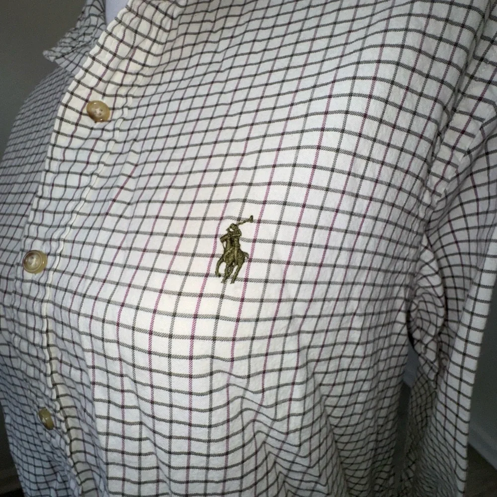 Polo Ralph Lauren Men’s Classic Fit Shirt Medium Check Button Down Long‎ Sleeve